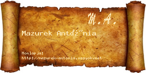 Mazurek Antónia névjegykártya